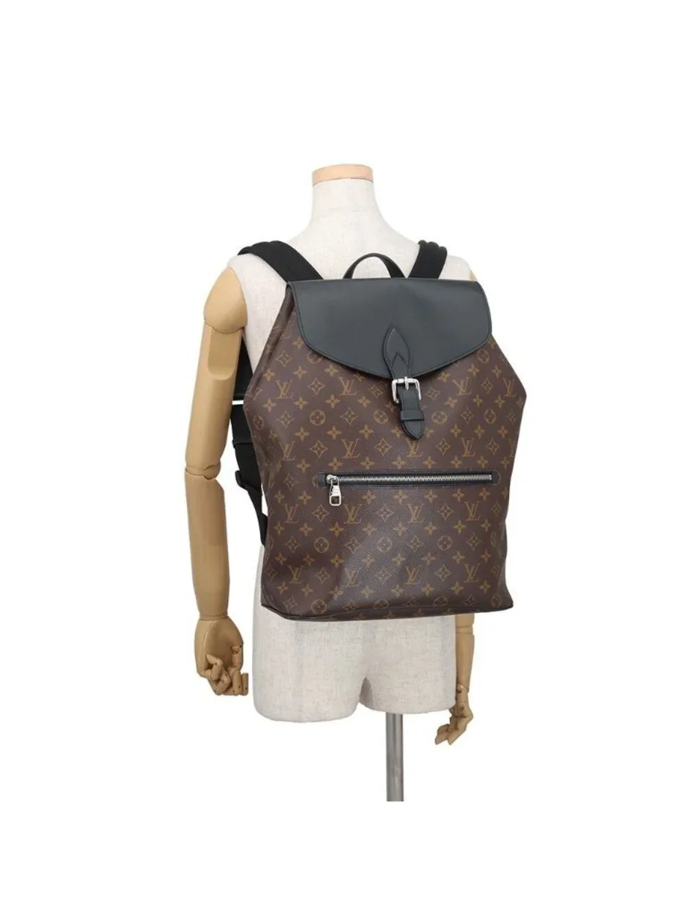 Louis Vuitton Backpack Monogram Macassar Parc Black